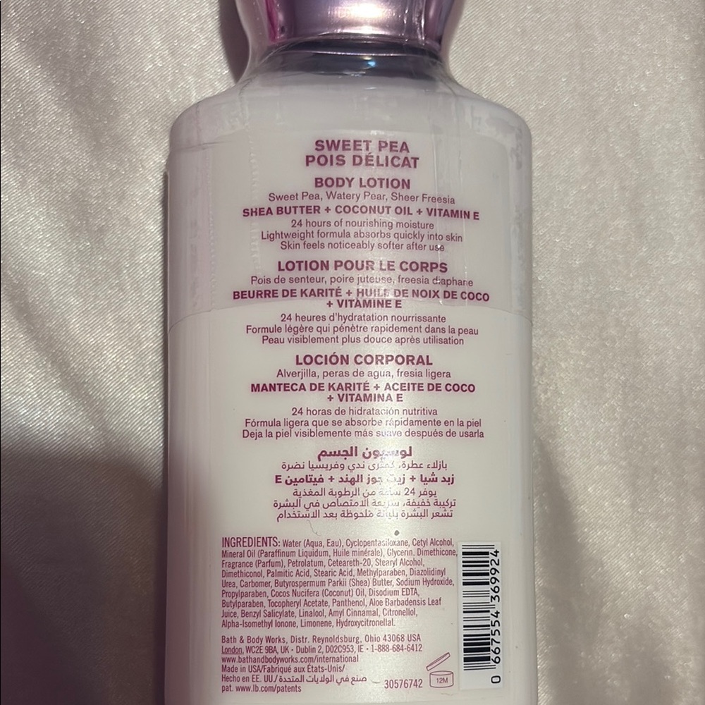 Bath & Body Works Sweet Pea Body Lotion - Pink and White - Picture 3 of 3